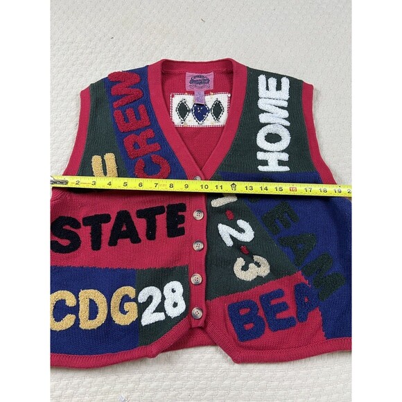 Cambridge Dry Goods Country School Spirit Knit Vest Vintage 80s | Womens Large - Picture 8 of 8